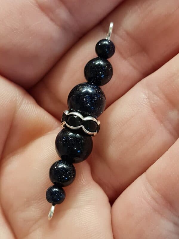 Bokmerke med svarte sandstone perler - Bilde 3