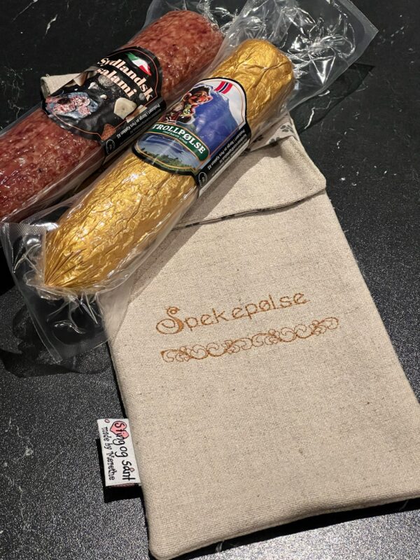 Linpose til spekepølse, spekepølse pose - Bilde 4