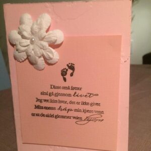 Kort til fødsel/dåp/navnefest/babyshower