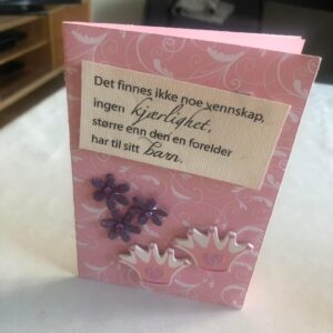 Kort til fødsel/dåp/navnefest/babyshower
