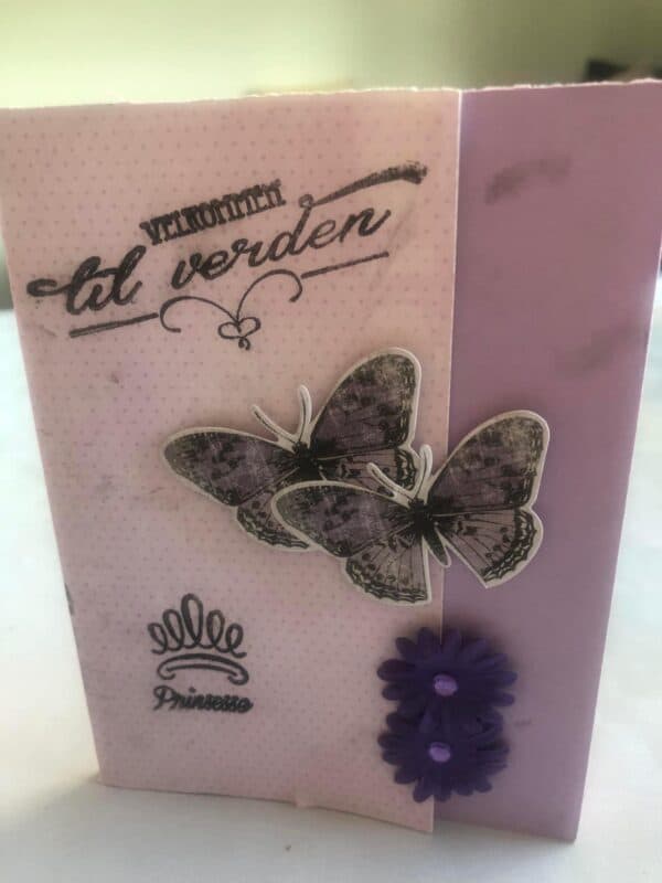 Kort til babyshower/fødsel/navnefest/dåp til jente