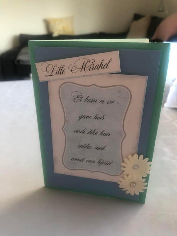Kort til fødsel/dåp/navnefest/babyshower