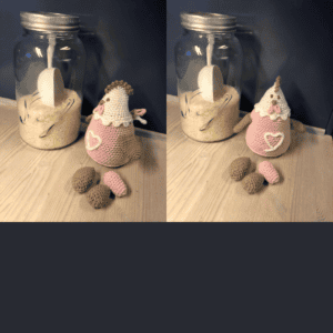 Påskehøne med egg
