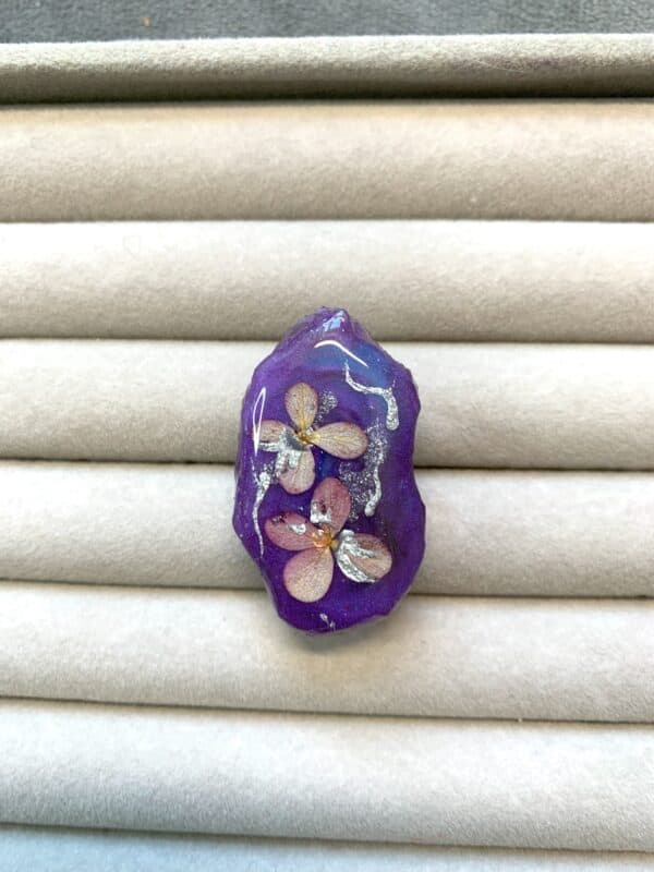 "Ametyst" Ring med Ekte Blomster - Bilde 4