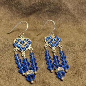 Øredobber i sterling sølv og swarovski krystaller