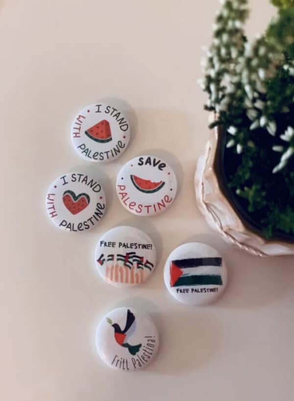 Palestina-buttons 3 stk
