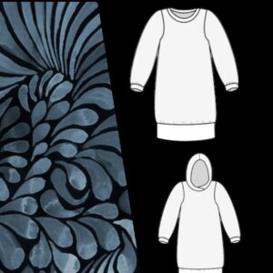 *SYS PÅ BESTILLING* Genserkjole "Hilda hoodie" str. XS - 4XL