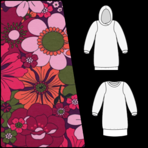 *SYS PÅ BESTILLING* Genserkjole "Hilda hoodie" str. XS - 4XL