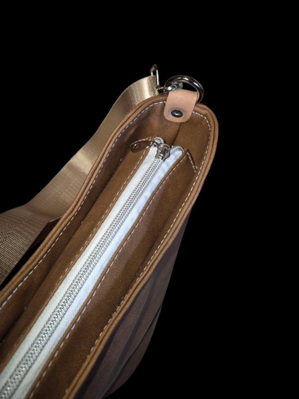 Crossbody cognacfarge - Bilde 3