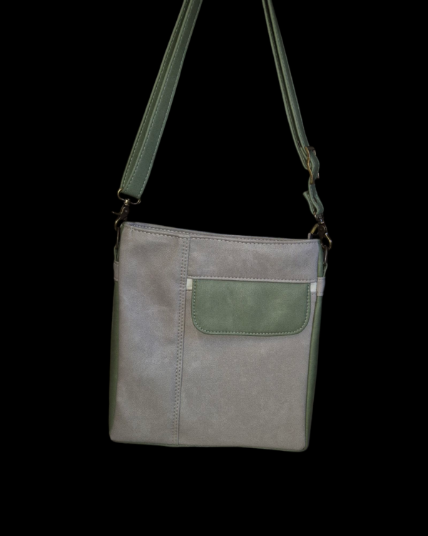Unisex cossbody beige/grønn - Bilde 2