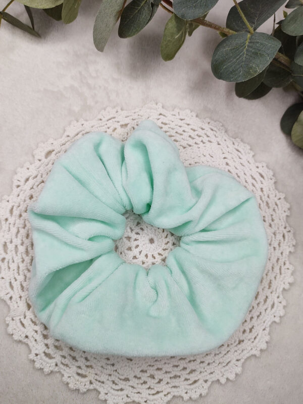 Hemmelighetsfull scrunchie (med glidelåslomme) - mint - Bilde 2