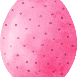 Strykemerke påskeegg rosa 6 x 8 cm