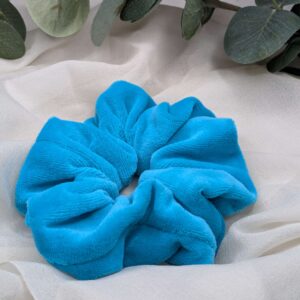 Scrunchie - havblå velour