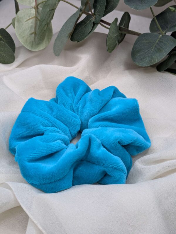 Scrunchie - havblå velour