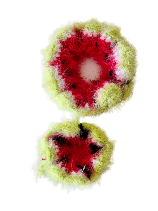 Superfluffy vannmelon-scrunchie - Bilde 2