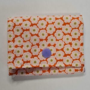 Oransje/rosa blomster pung