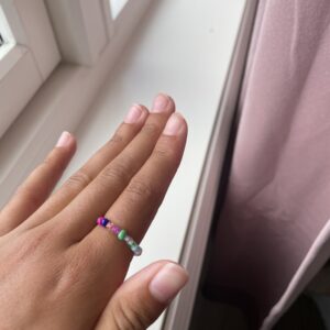 Regnbue sea beads ring🌈