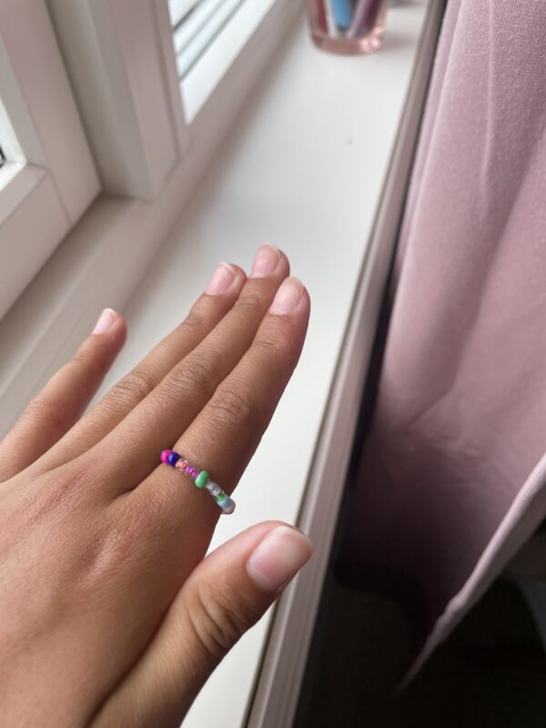 Regnbue sea beads ring🌈