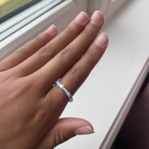 Blå sea beads ring🩵