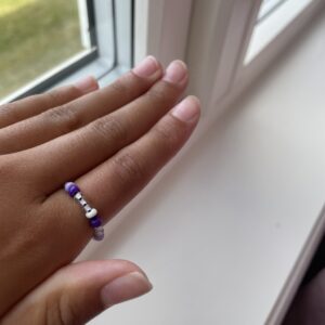 Lilla sea beads ring💜