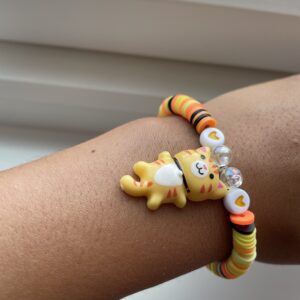 Katte armbånd oransje, gul og svart🧡💛🖤