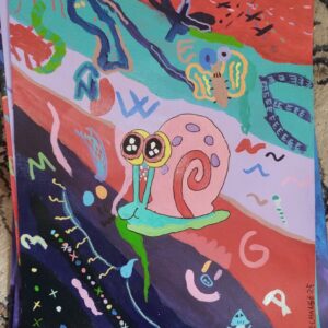 Gary the snail funky bacround