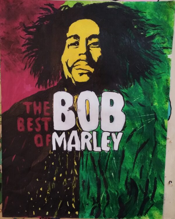 Bob marley akryl maleri