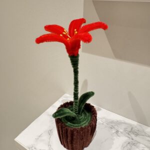 Håndlaget juleblomst av piperensere