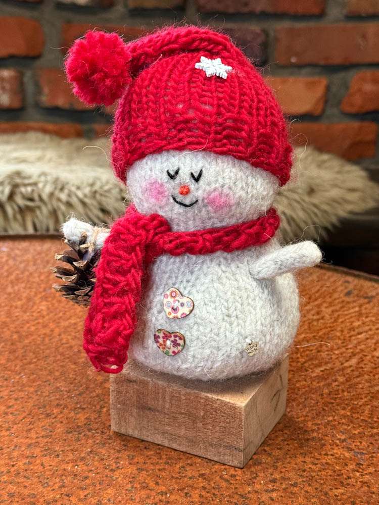 Strikket snømann
