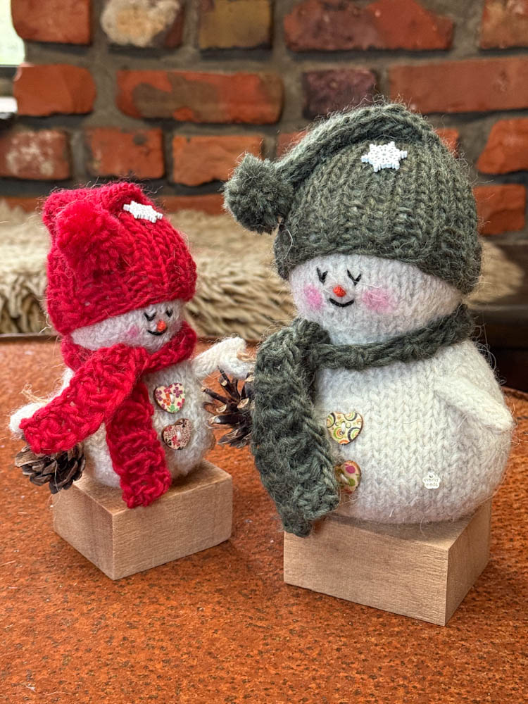 Strikket snømann