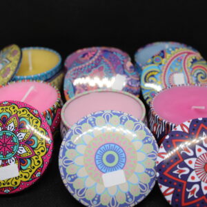 Duftlys i metallboks