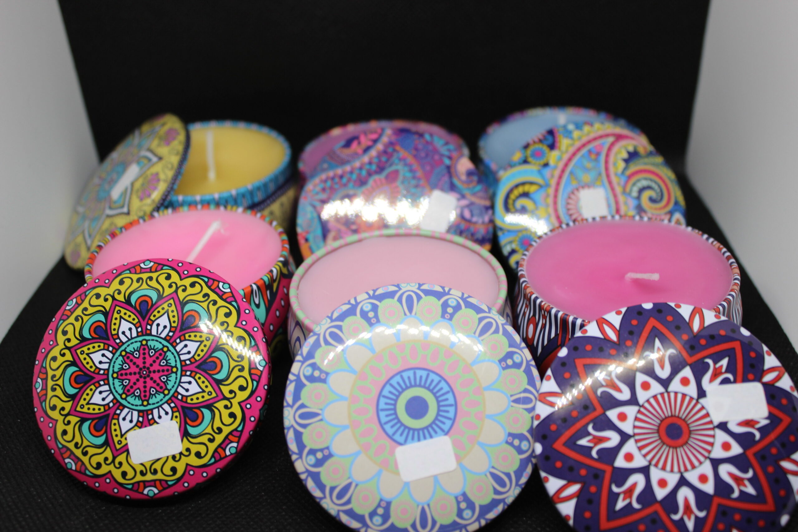 Duftlys i metallboks