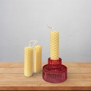 Bivokslys - Pauselys, 3 stk. inkl. lysestake