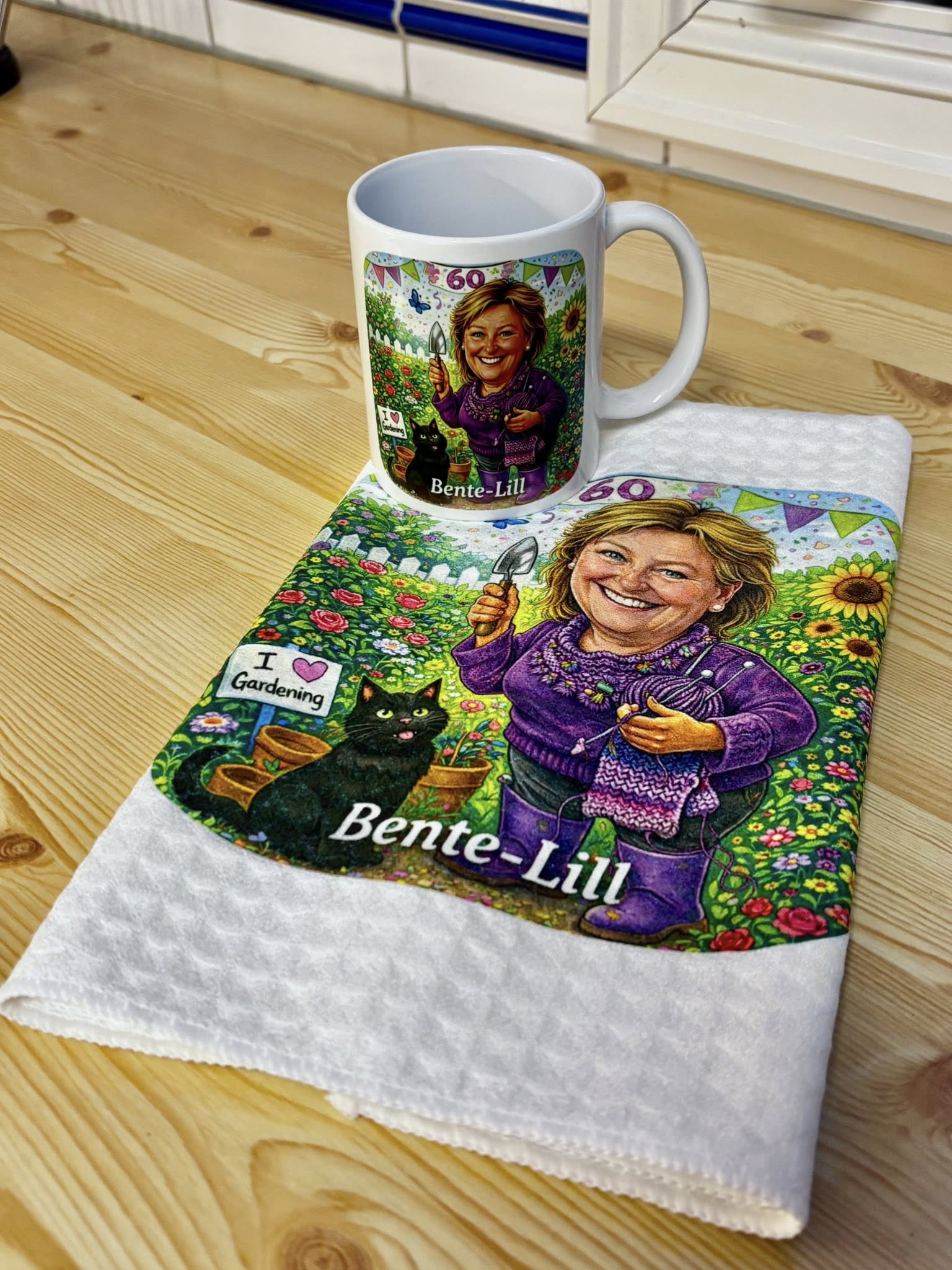 Kopphåndkle med karikatur - Bilde 3