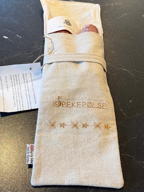 Spekepølsepose i organisk bomull og lin
