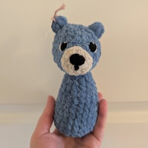 Babyrangle blå bjørn