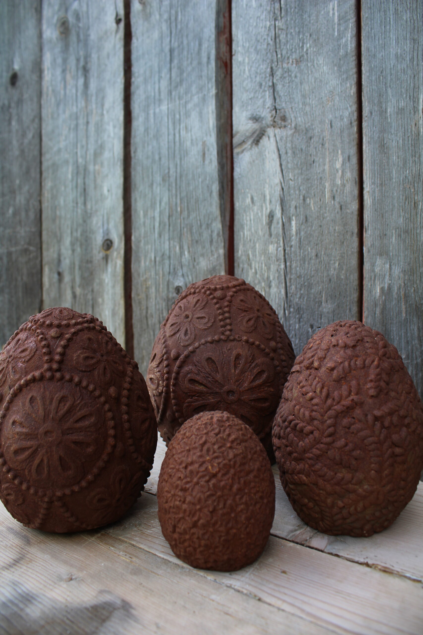 Medium Ornamentegg i rustfinish - Bilde 2